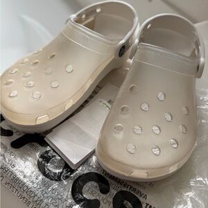 CROCS Clear Clogs Limited Edition - Size 6 women’s